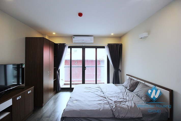 Bright studio with balcony for rent in Nhat Chieu st, Tay Ho.