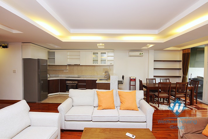 Lake view, spacious 3 bedrooms apartment for rent on Quang Khanh street, Tay Ho, Ha Noi