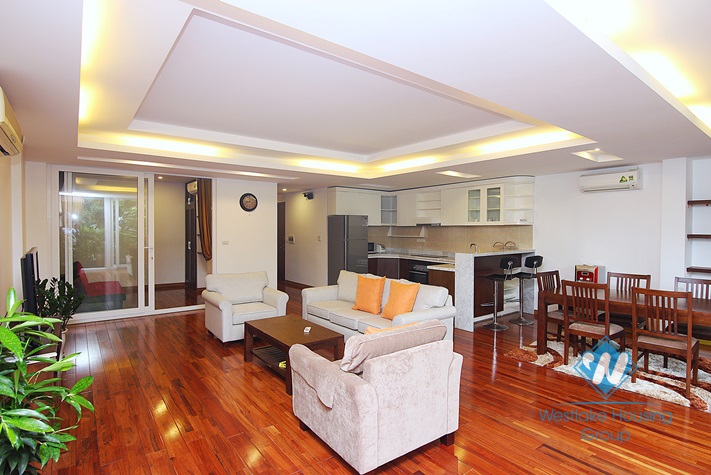 Lake view, spacious 3 bedrooms apartment for rent on Quang Khanh street, Tay Ho, Ha Noi