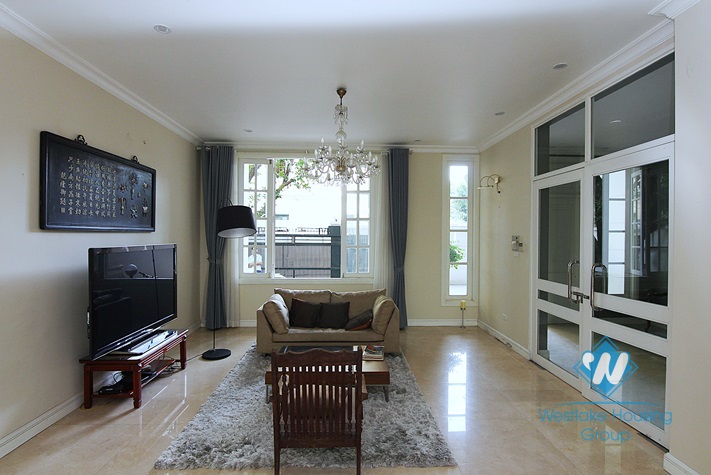 An elegant and high-end villa with a big yard for rent in Tay Ho area
