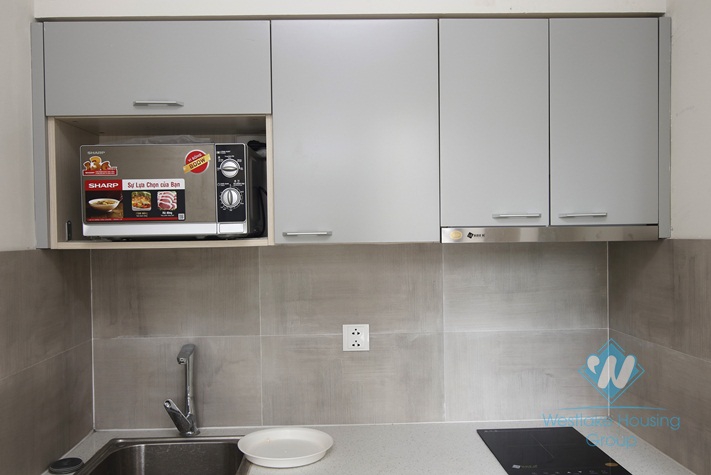 Clean and bright 1 bedroom apartment with simple design for rent in Doi Can Street, Ba Dinh District