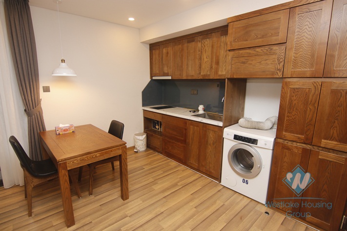 Wooden apartment for rent in Van Phuc Street, Ba Dinh District