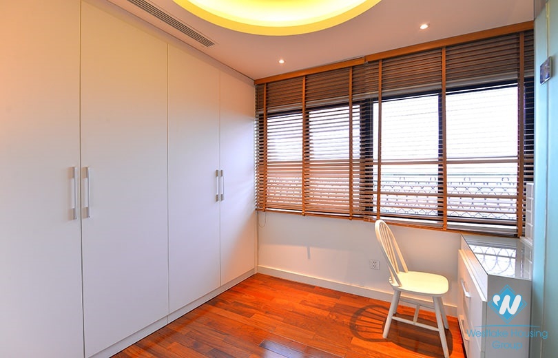 Bright and modern 3 bedrooms duplex apartment for rent in central Ba Dinh area, Hanoi