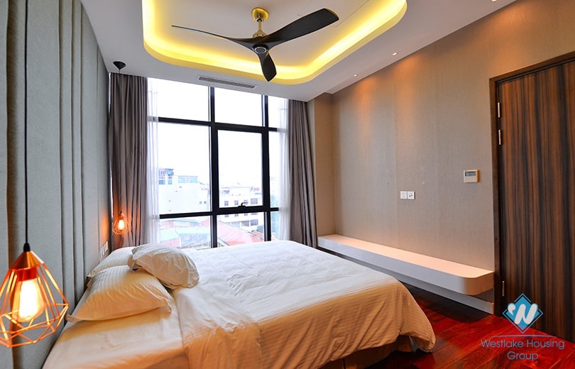 Bright and modern 3 bedrooms duplex apartment for rent in central Ba Dinh area, Hanoi