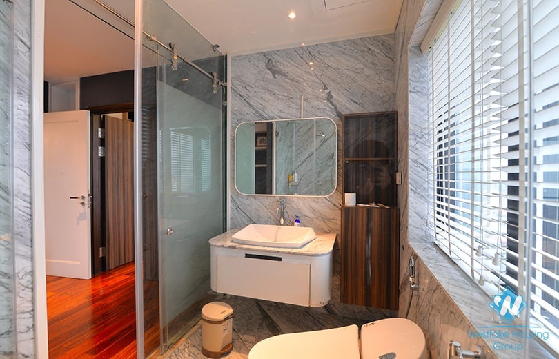 Bright and modern 3 bedrooms duplex apartment for rent in central Ba Dinh area, Hanoi