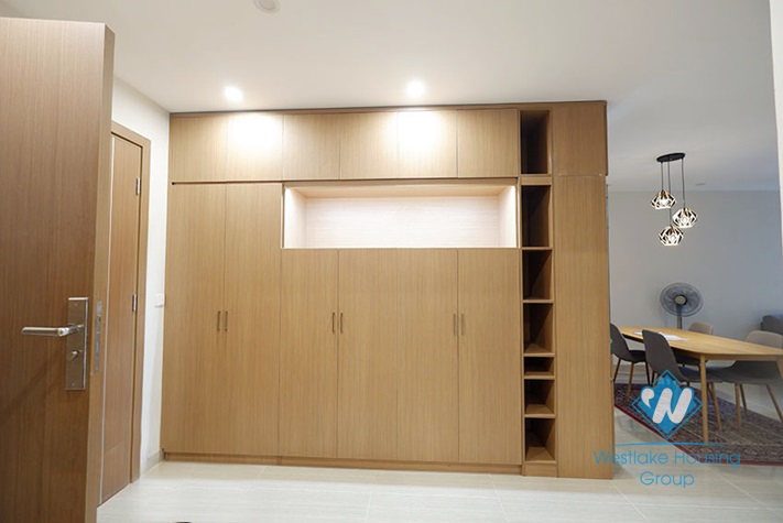 An elegant bedroom apartment with the view of a large golf course in Ciputra