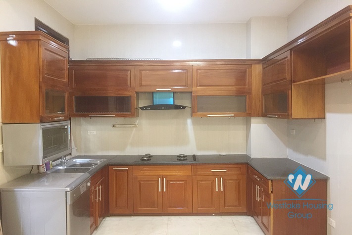 An unfurnished three-floor villa in Ciputra in Tay Ho district, Hanoi