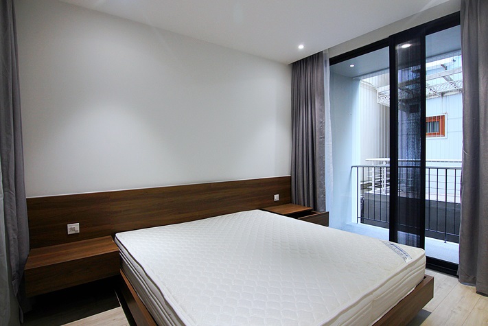 A modern 1 bedroom apartment with balcony for rent in To Ngoc Van area, Tay Ho, Ha Noi