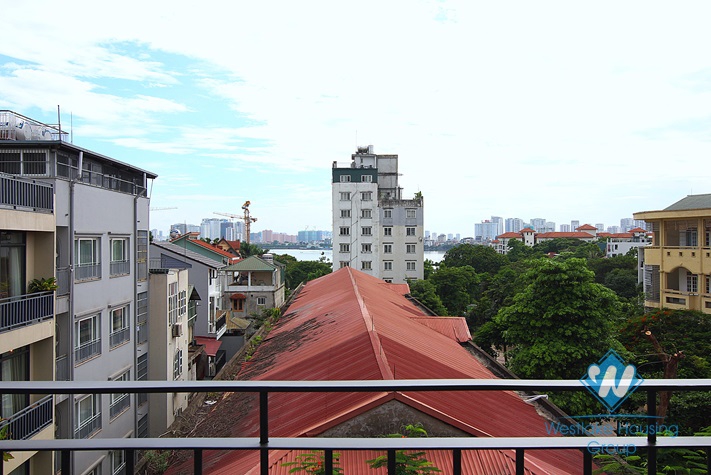 Balcony with lake view 2 bedrooms apartment for rent in To Ngoc Van, Tay Ho