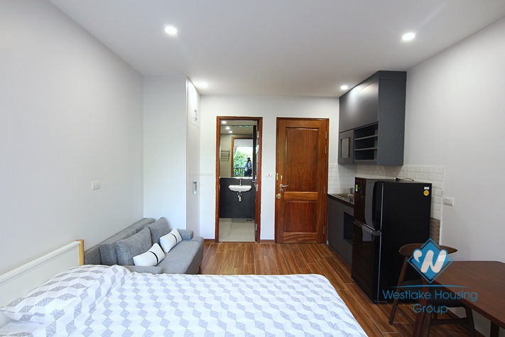 Bright studio with green view for rent in Dang Thai Mai area, Tay Ho district