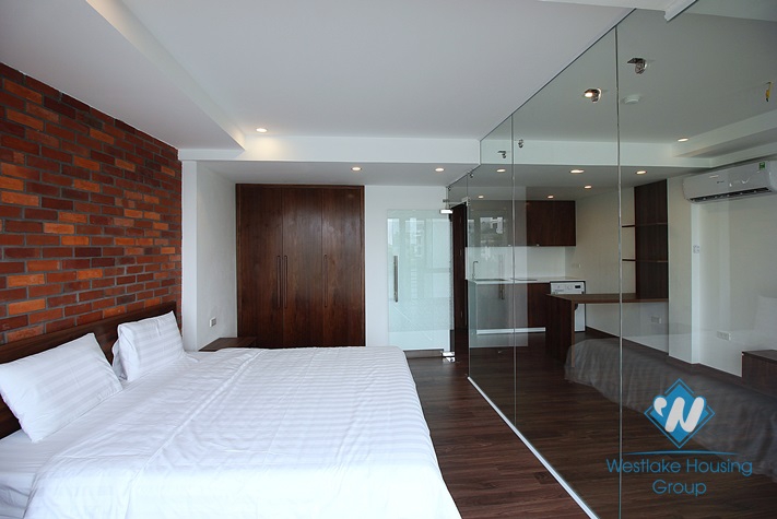 Lake view 1 bedroom apartment for rent in Yen Phu village, Tay Ho