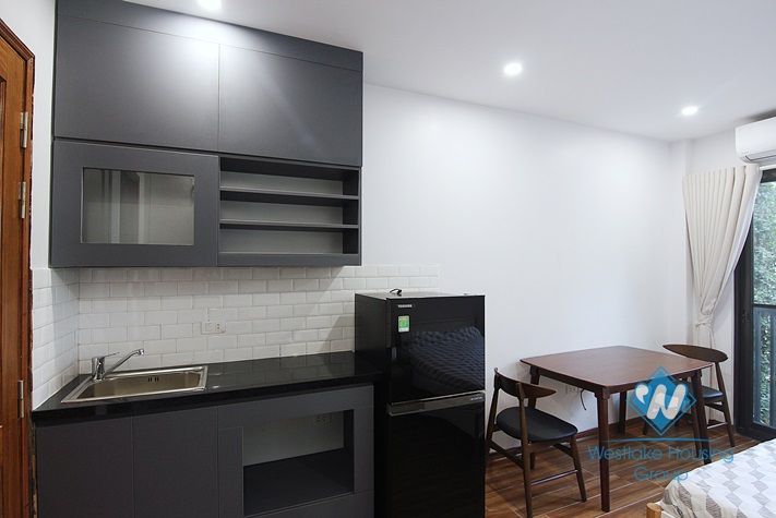 Bright studio with green view for rent in Dang Thai Mai area, Tay Ho district