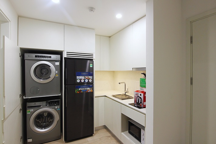 A modern 1 bedroom apartment with balcony for rent in To Ngoc Van area, Tay Ho, Ha Noi