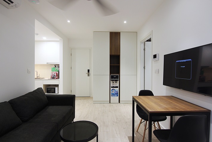 A modern 1 bedroom apartment with balcony for rent in To Ngoc Van area, Tay Ho, Ha Noi