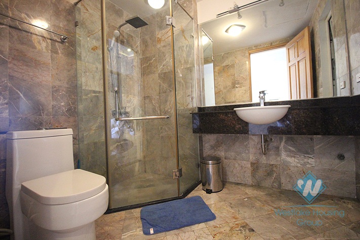 2 bedroom serviced apartment with big balcony for rent in Truc Bach