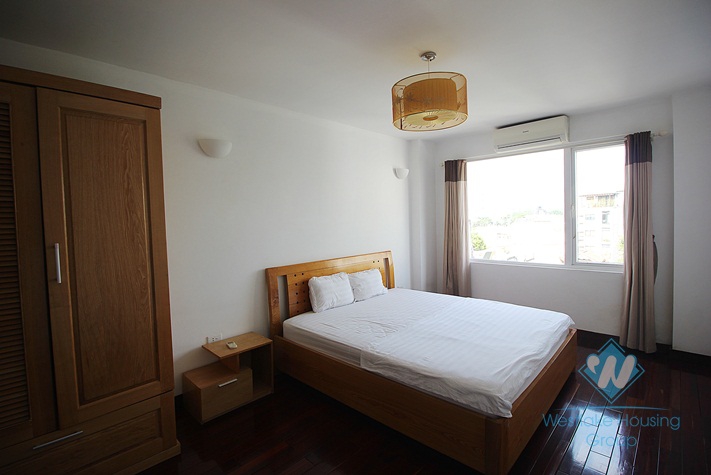 2 bedroom serviced apartment with big balcony for rent in Truc Bach