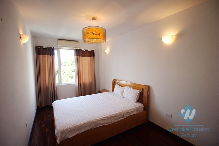2 bedroom serviced apartment with big balcony for rent in Truc Bach