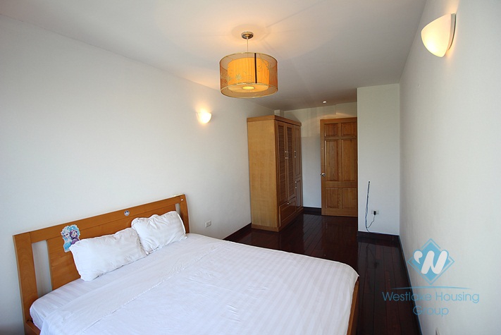 2 bedroom serviced apartment with big balcony for rent in Truc Bach