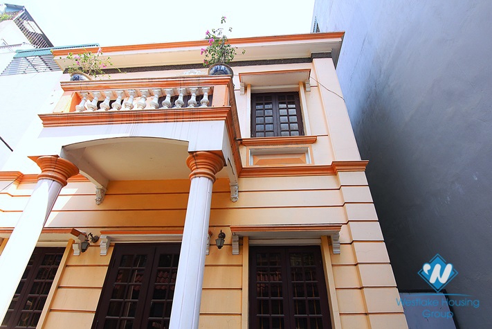 A large three-floor house for rent in AU Co st, Tay Ho