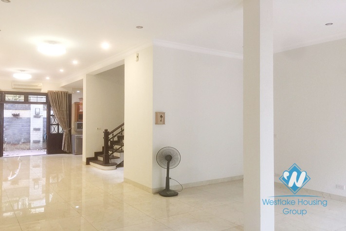 An unfurnished three-floor villa in Ciputra in Tay Ho district, Hanoi