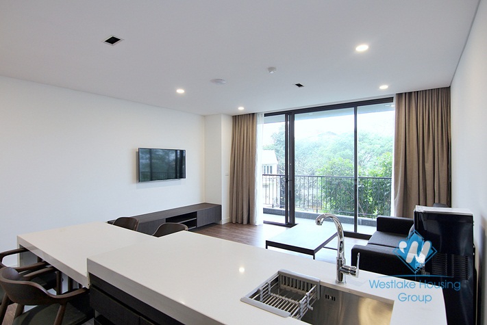 Balcony with lake view 1 bedroom apartment for rent in To Ngoc Van, Tay Ho