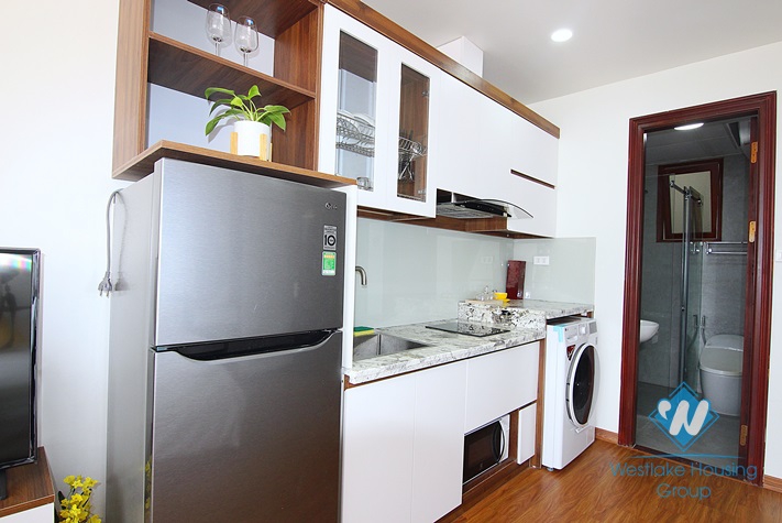 Bright studio with nice balcony for rent in Kim Ma street, Ba Dinh