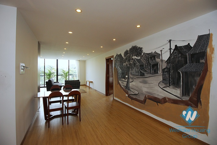 Spacious 03 bedrooms apartment with lake-view for rent on Au Co street, Tay Ho, Ha Noi