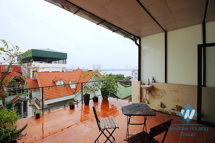 Brandnew and Lakeview one bedroom apartment for rent in Tay Ho district.