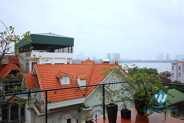 Brandnew and Lakeview one bedroom apartment for rent in Tay Ho district.