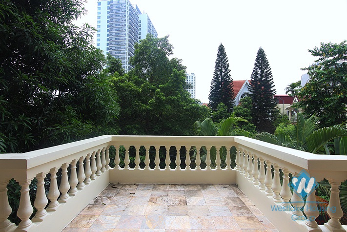 Lovely house with courtyard and garage for rent on To Ngoc Van, Tay Ho, Hanoi