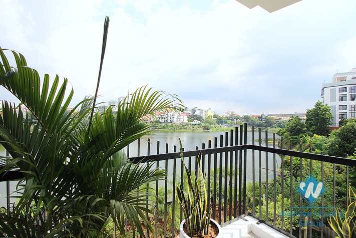 Spacious 03 bedrooms apartment with lake-view for rent on Au Co street, Tay Ho, Ha Noi
