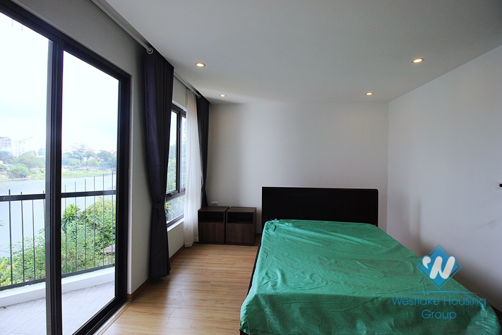 Spacious 03 bedrooms apartment with lake-view for rent on Au Co street, Tay Ho, Ha Noi