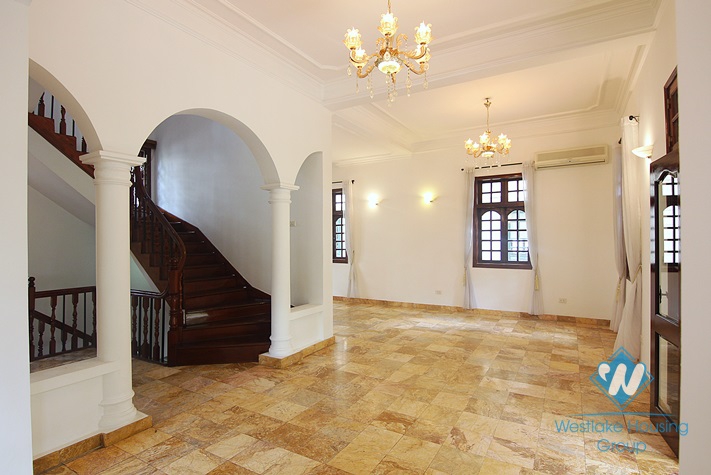 Lovely house with courtyard and garage for rent on To Ngoc Van, Tay Ho, Hanoi