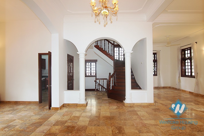 Lovely house with courtyard and garage for rent on To Ngoc Van, Tay Ho, Hanoi