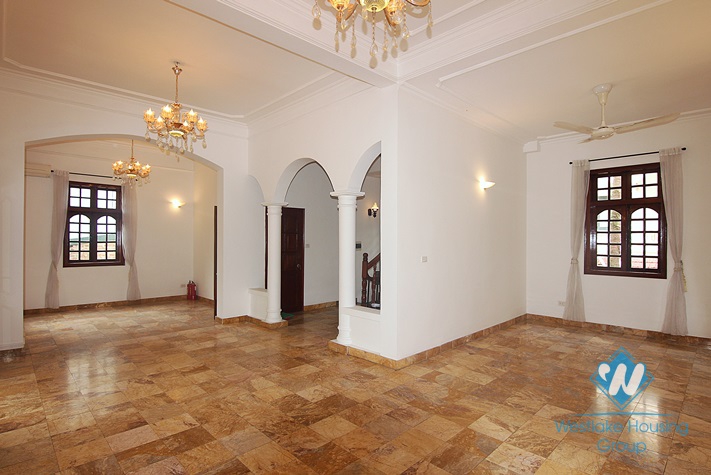 Lovely house with courtyard and garage for rent on To Ngoc Van, Tay Ho, Hanoi