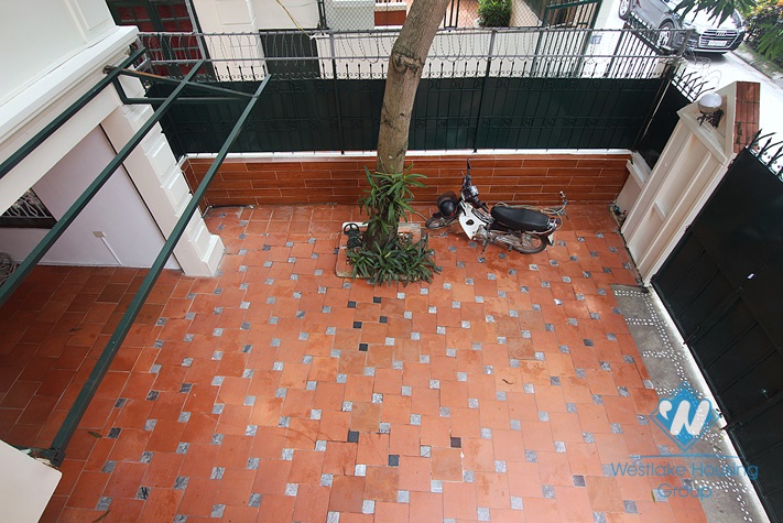 Lovely house with courtyard and garage for rent on To Ngoc Van, Tay Ho, Hanoi