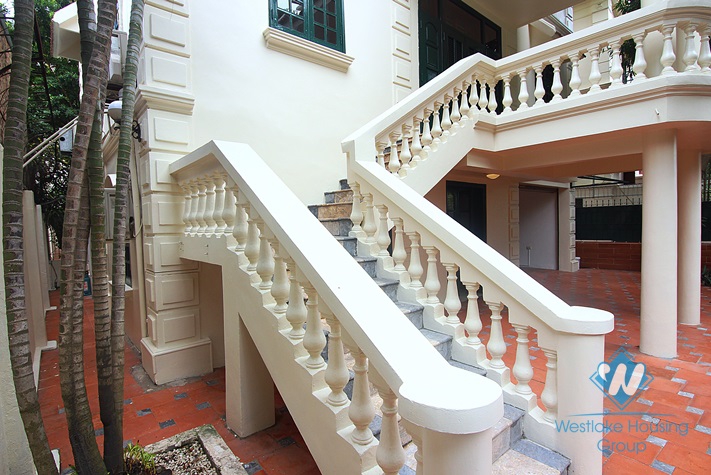Lovely house with courtyard and garage for rent on To Ngoc Van, Tay Ho, Hanoi