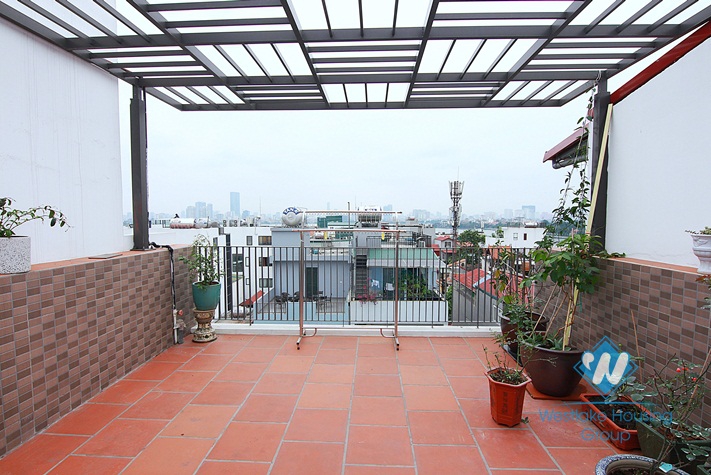 Nice and big apartment with balcony for rent on Tu Hoa street, Tay Ho, Ha Noi