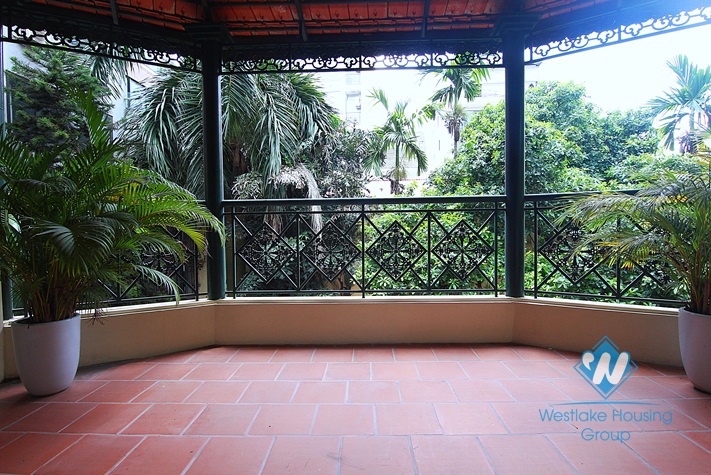 Large house for rent with large garden and swimming pool in Tay Ho, Hanoi