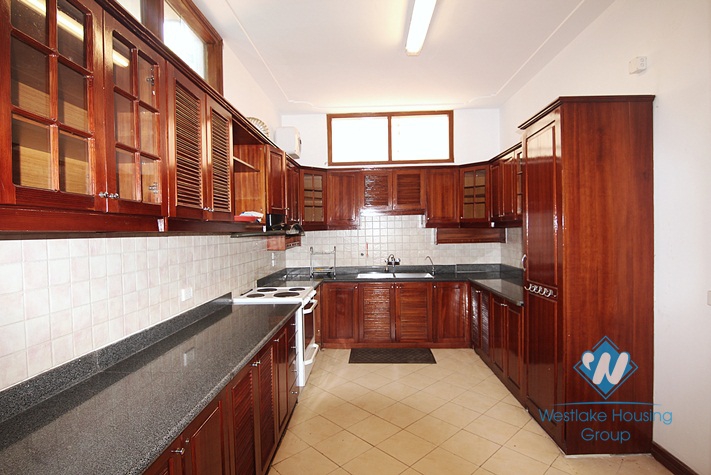 Large house for rent with large garden and swimming pool in Tay Ho, Hanoi