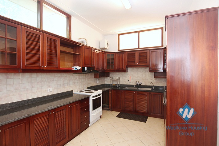 Large house for rent with large garden and swimming pool in Tay Ho, Hanoi