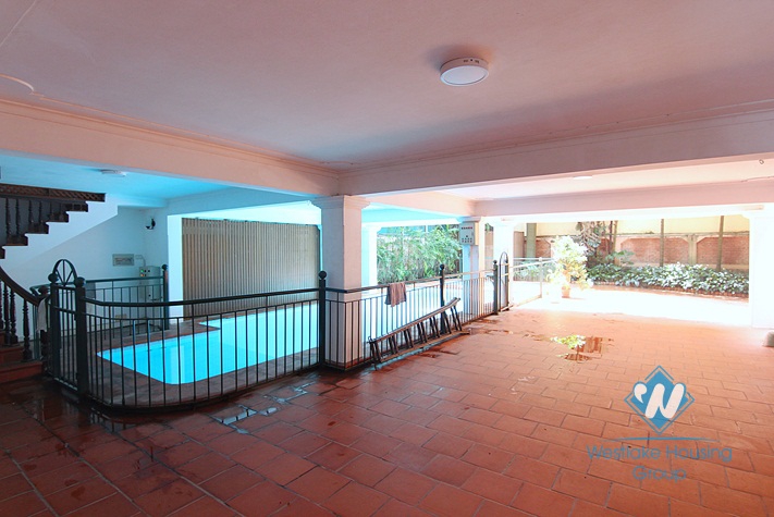 Large house for rent with large garden and swimming pool in Tay Ho, Hanoi