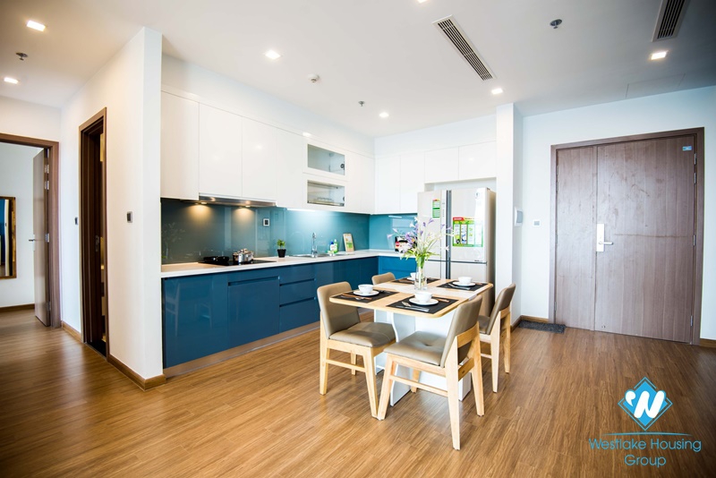 Highfloor open plan living room 2 bedrooms apt for rent in Vinhomes METROPOLIS