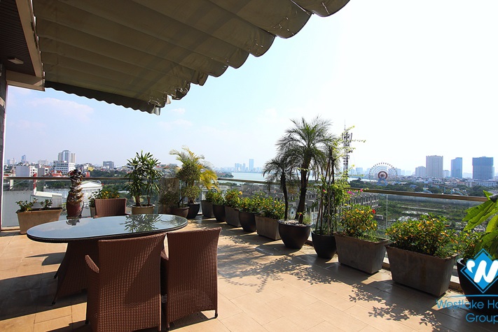 A state-of-the-art three bedroom apartment on the top floor on Trinh Cong Son, Tay Ho district