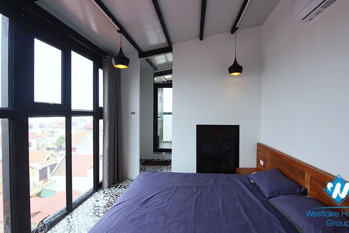 A uniquely decorated four-bedroom duplex on the top floor on Au Co st, Tay Ho, Hanoi