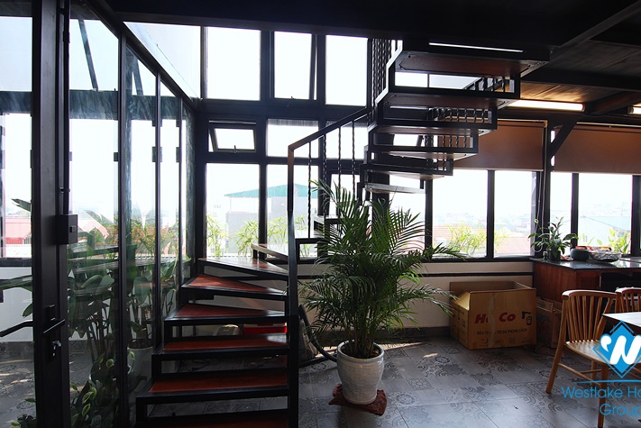 A uniquely decorated four-bedroom duplex on the top floor on Au Co st, Tay Ho, Hanoi