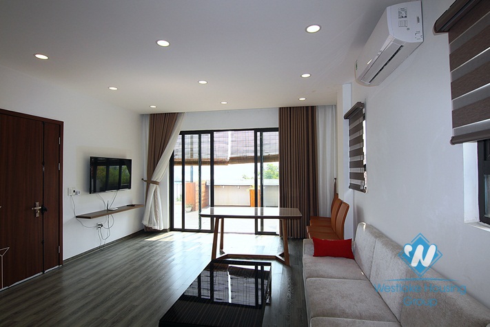 A new 1 bedroom apartment with lake view for rent in Nhat Chieu, Tay ho