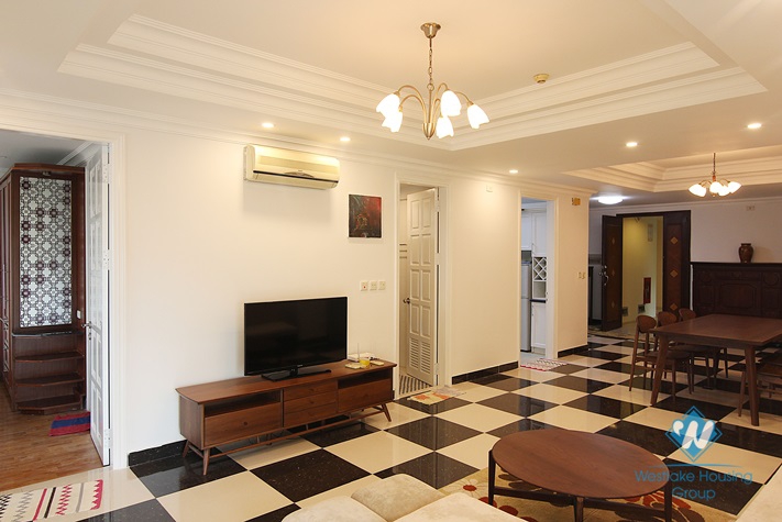 A resonably priced three-bedroom apartment located in Ciputra, Tay Ho district, Hanoi