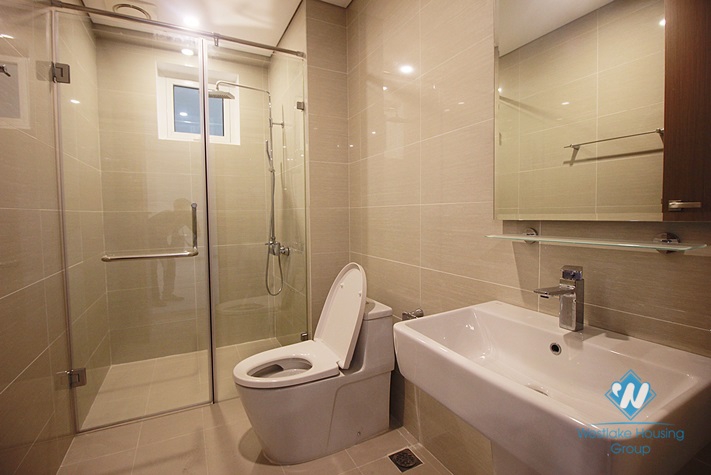 An unfurnished three-bedroom apartment in Ciputra, Tay Ho district, Hanoi