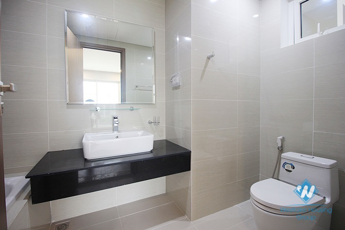 An unfurnished three-bedroom apartment in Ciputra, Tay Ho district, Hanoi